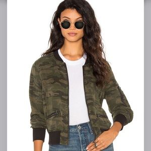 Sanctuary camo bomber jacket